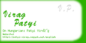 virag patyi business card